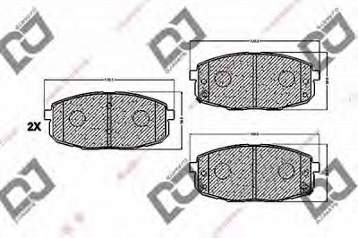 DJ PARTS bp1109 -  Комплект тормозных колодок, дисковый тормоз